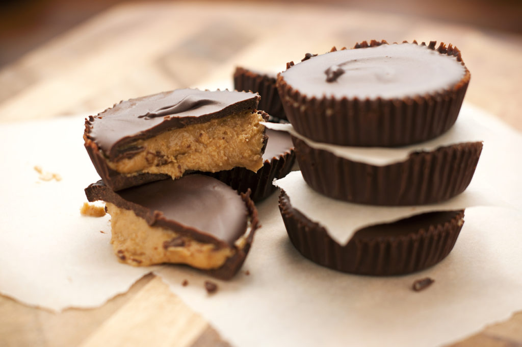 Delicious homemade peanut butter cups,