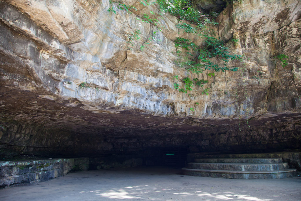 Entrance to cave at Dunbar Cave State Park